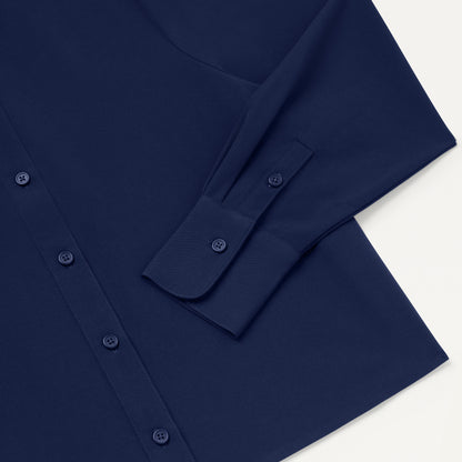 Kenna Cropped Button-Up Scrub Shirt - Midnight Navy