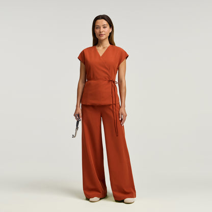 Carter Wide-Leg Scrub Pant - Sienna