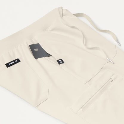 Xenos Cargo Knit-Waist Scrub Pant - Birch