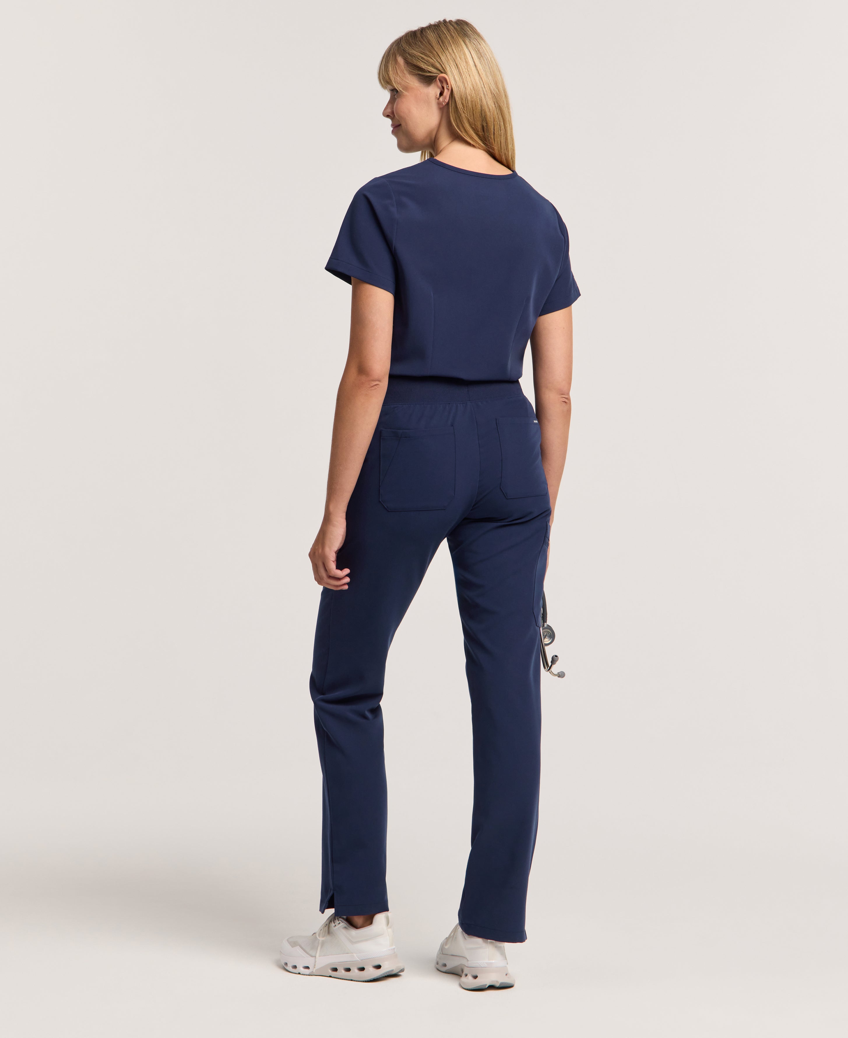 Jaanuu Xenos Cargo Scrub Pant in Midnight Navy, product photo 5 of 6