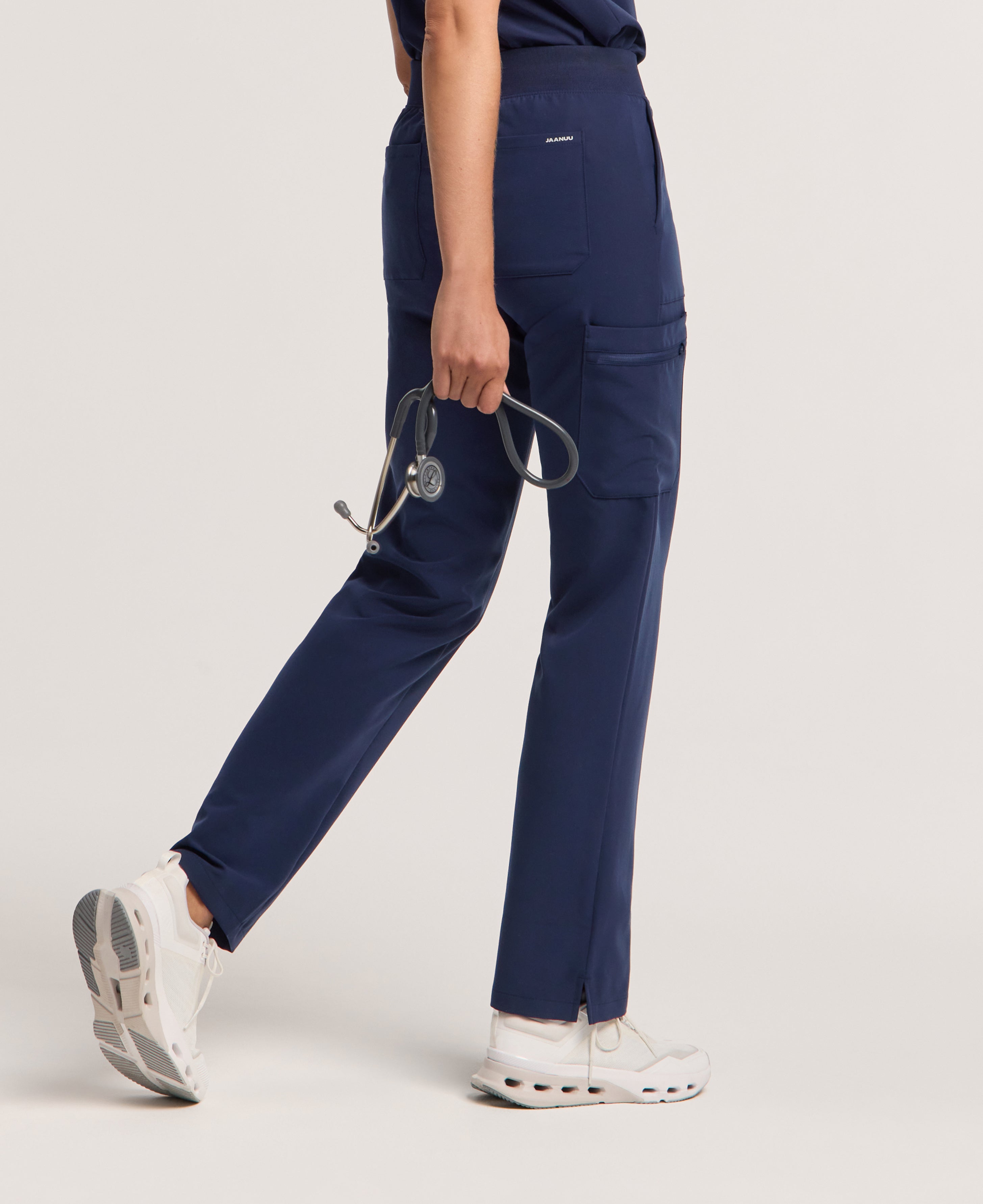 Jaanuu Xenos Cargo Scrub Pant in Midnight Navy, product photo 6 of 6