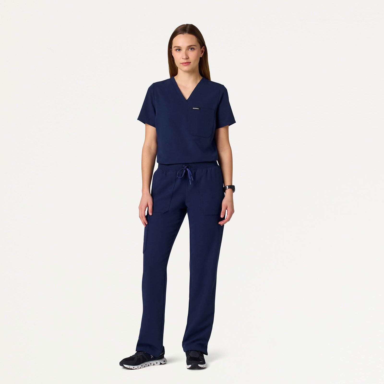 Xenos Cargo Knit Waist Scrub Pant - Midnight Navy
