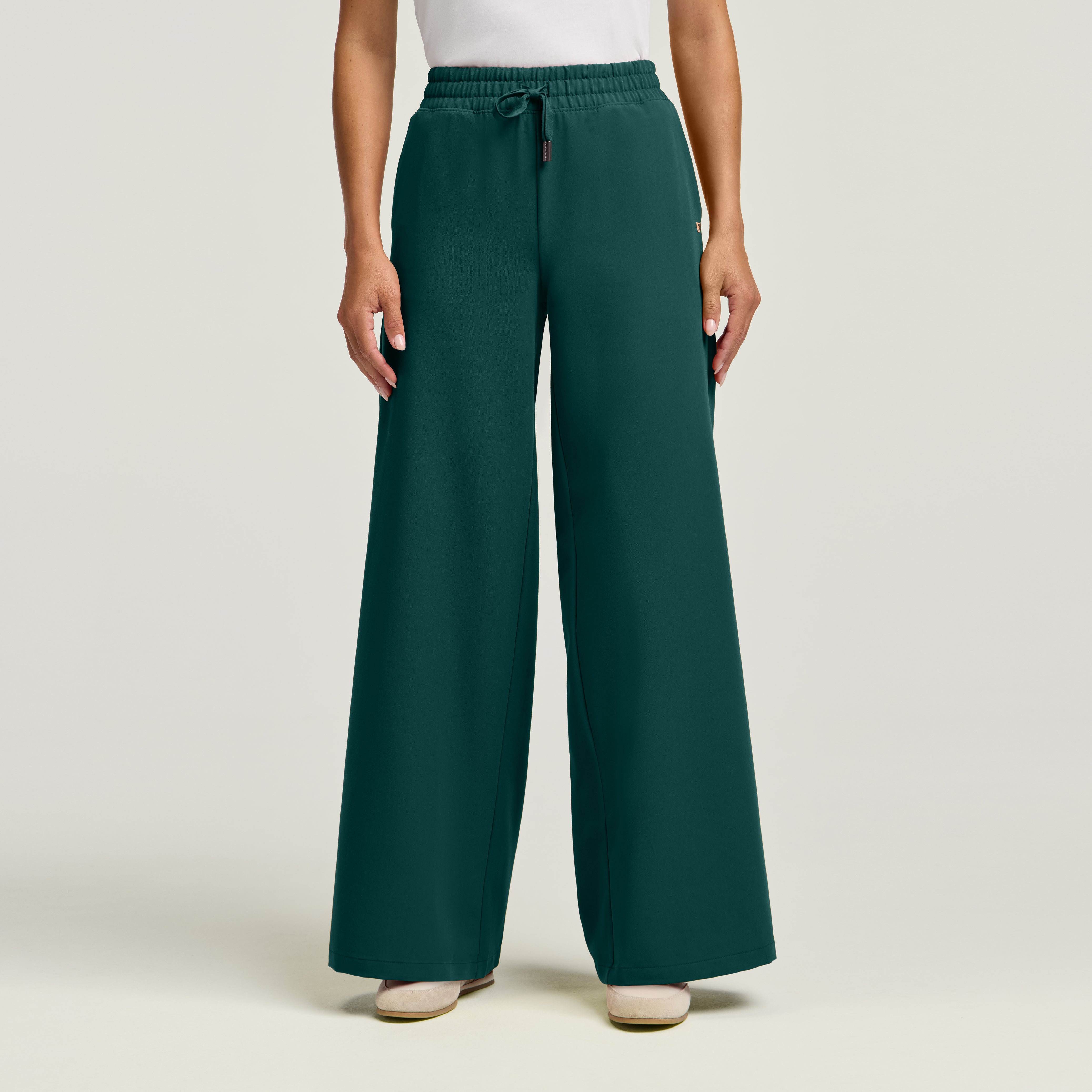 Carter Wide-Leg Scrub Pant - Midnight Green