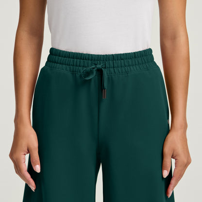 Carter Wide-Leg Scrub Pant - Midnight Green