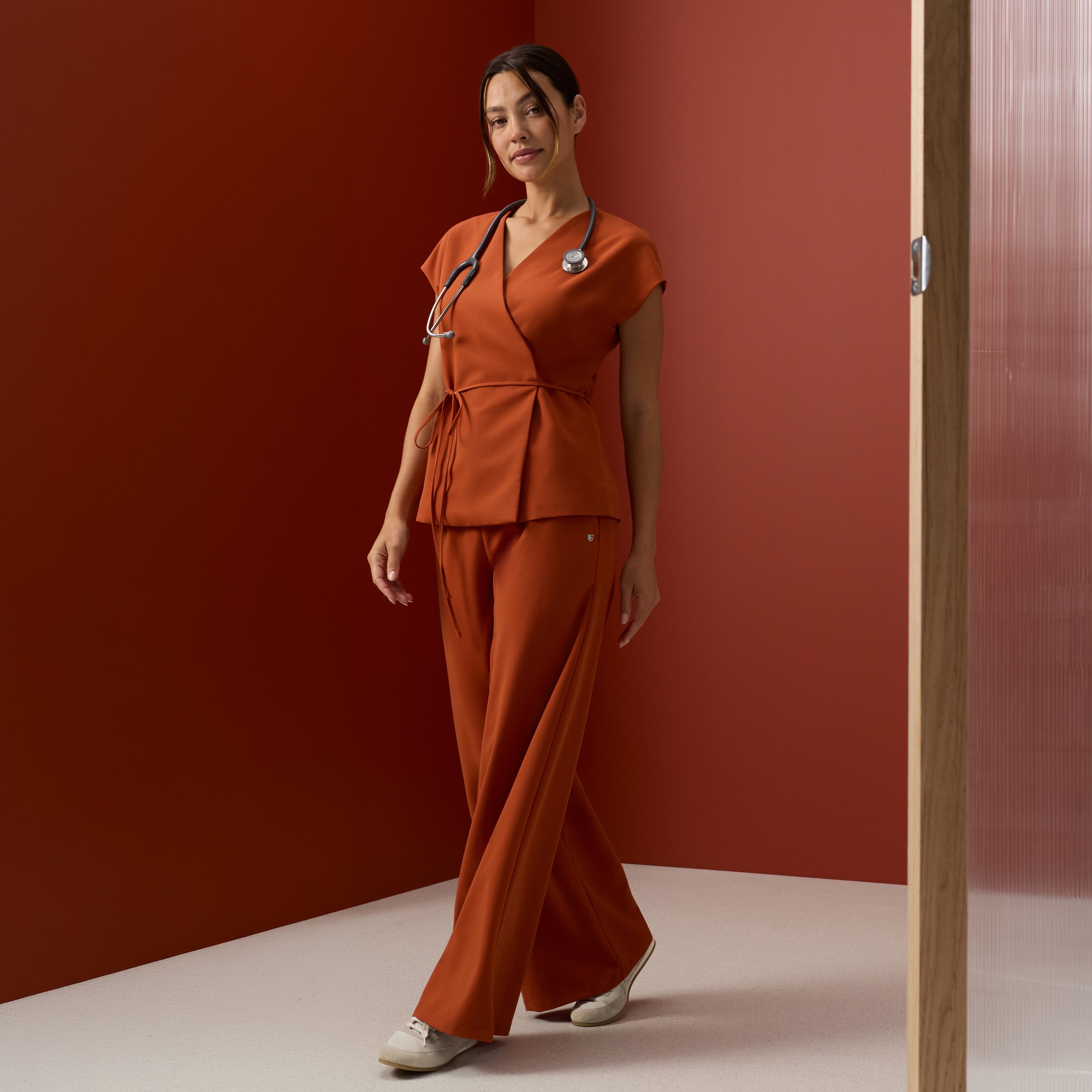 Carter Wide-Leg Scrub Pant - Sienna