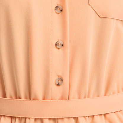 The Wide Leg Scrub Jumpsuit - Apricot