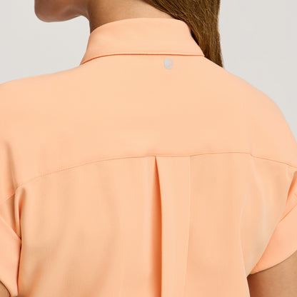 The Wide Leg Scrub Jumpsuit - Apricot