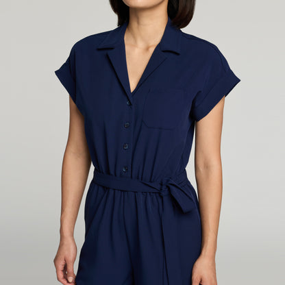 The Wide-Leg Scrub Jumpsuit - Midnight Navy