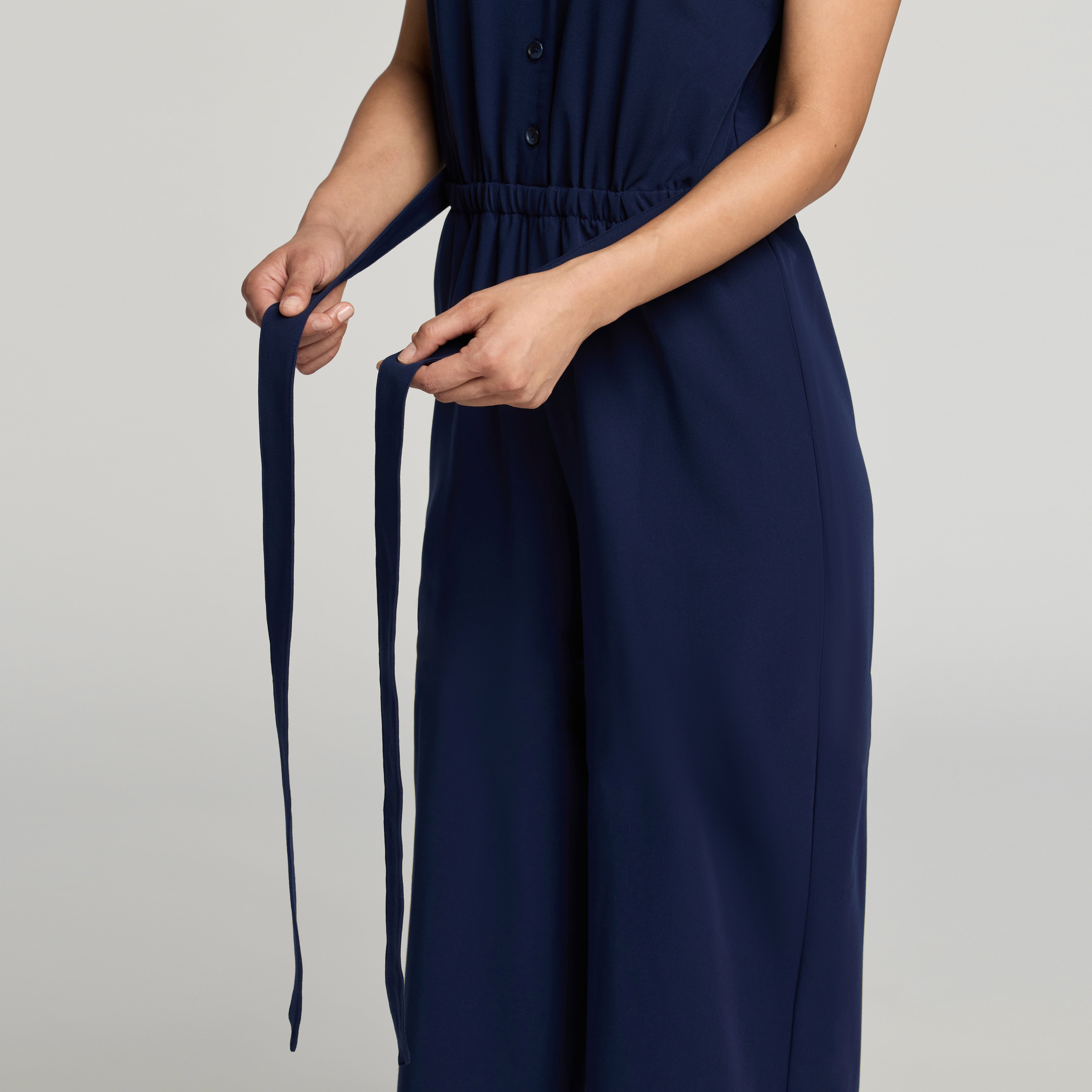 The Wide-Leg Scrub Jumpsuit - Midnight Navy – JAANUU