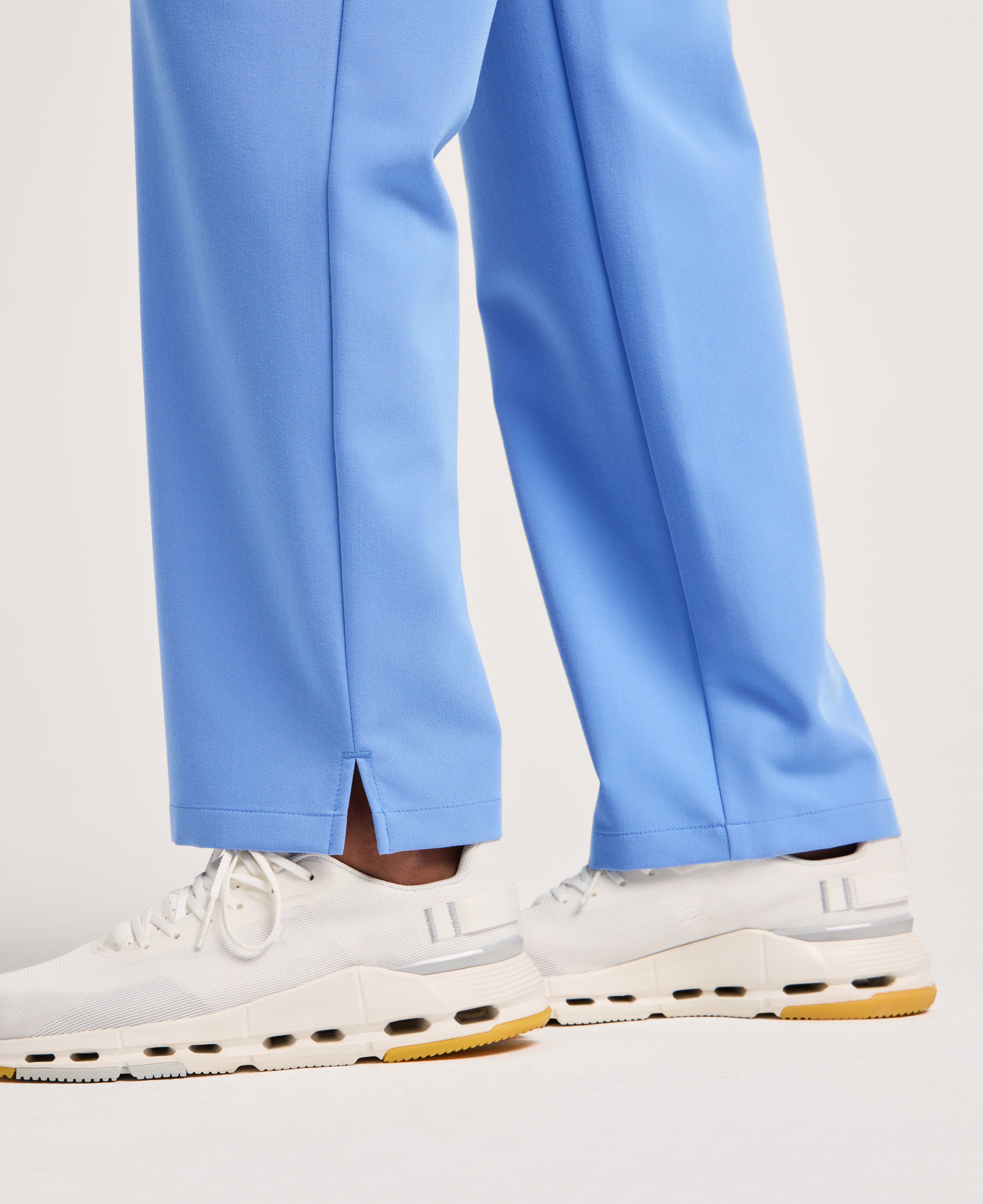 Jaanuu Xenos Knit-Waist Scrub Pant in Ceil Blue, product photo 5 of 6