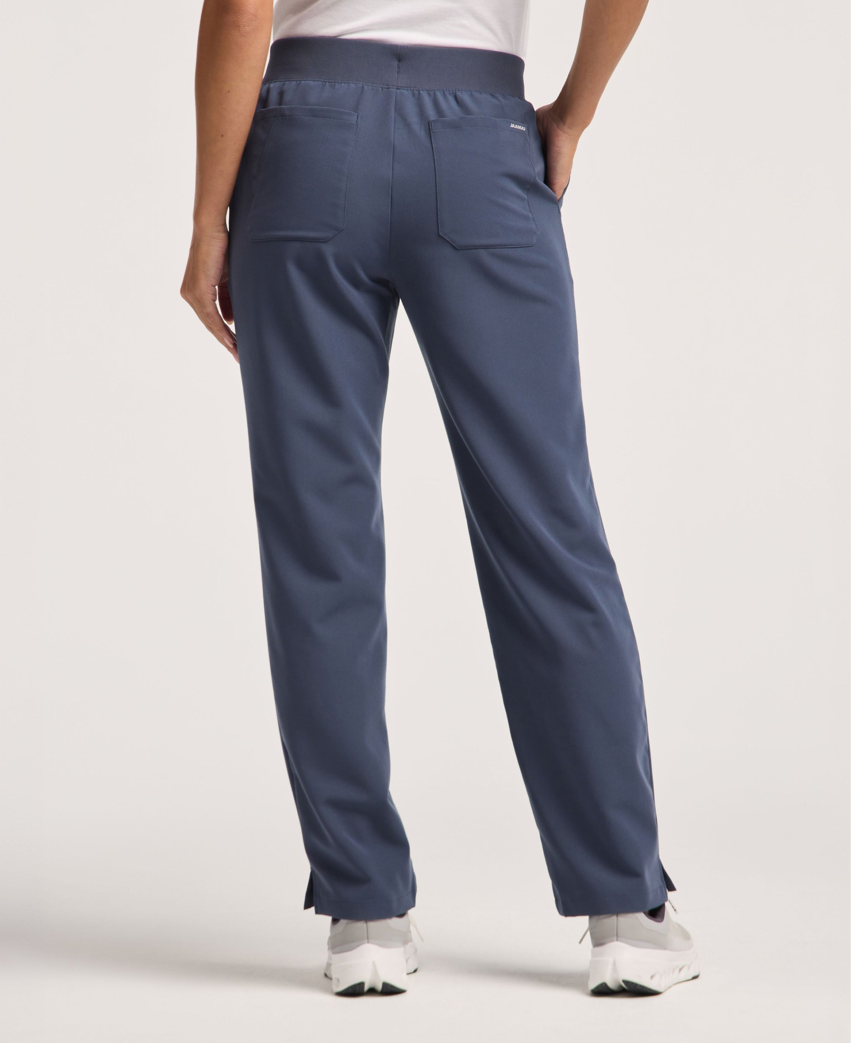 Jaanuu Xenos Knit-Waist Scrub Pant in Carbon Gray, product photo 3 of 6