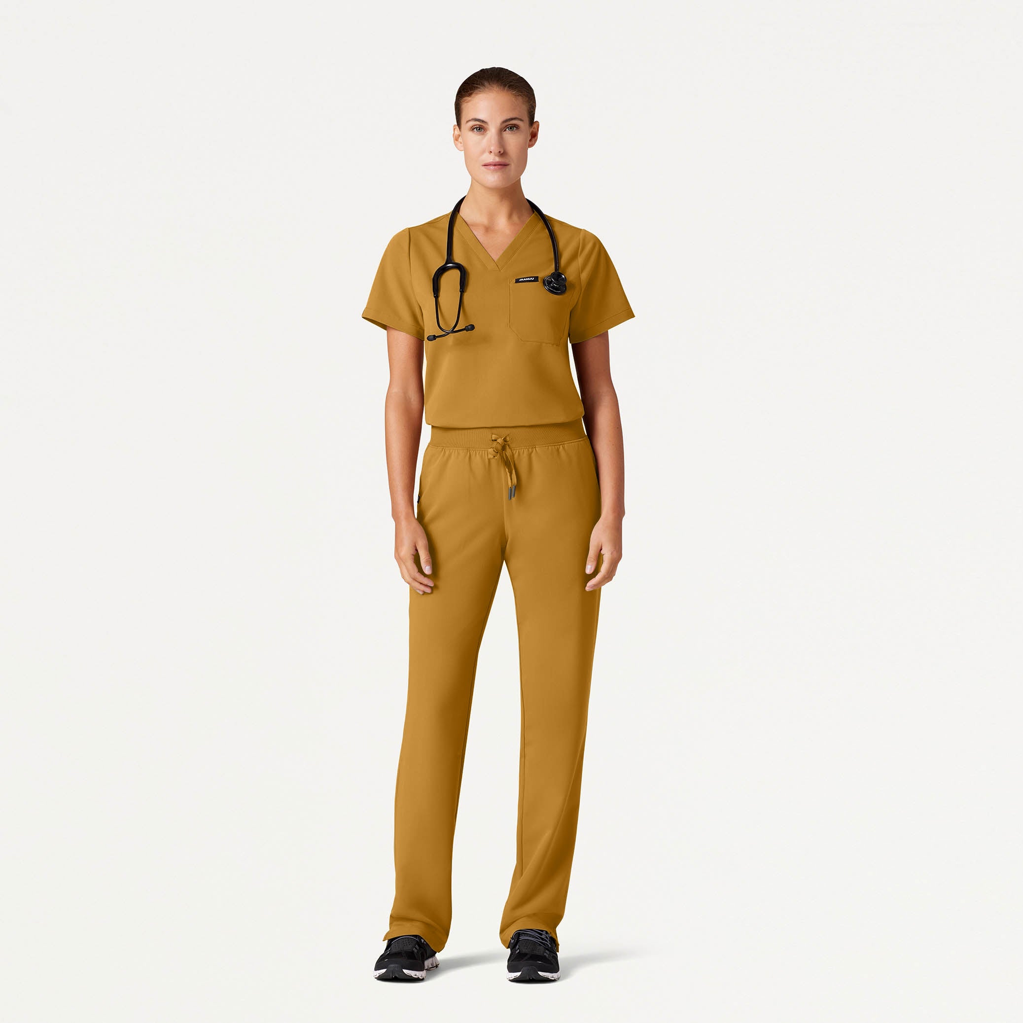 Xenos Essential Knit-Waist Scrub Pant - Cider