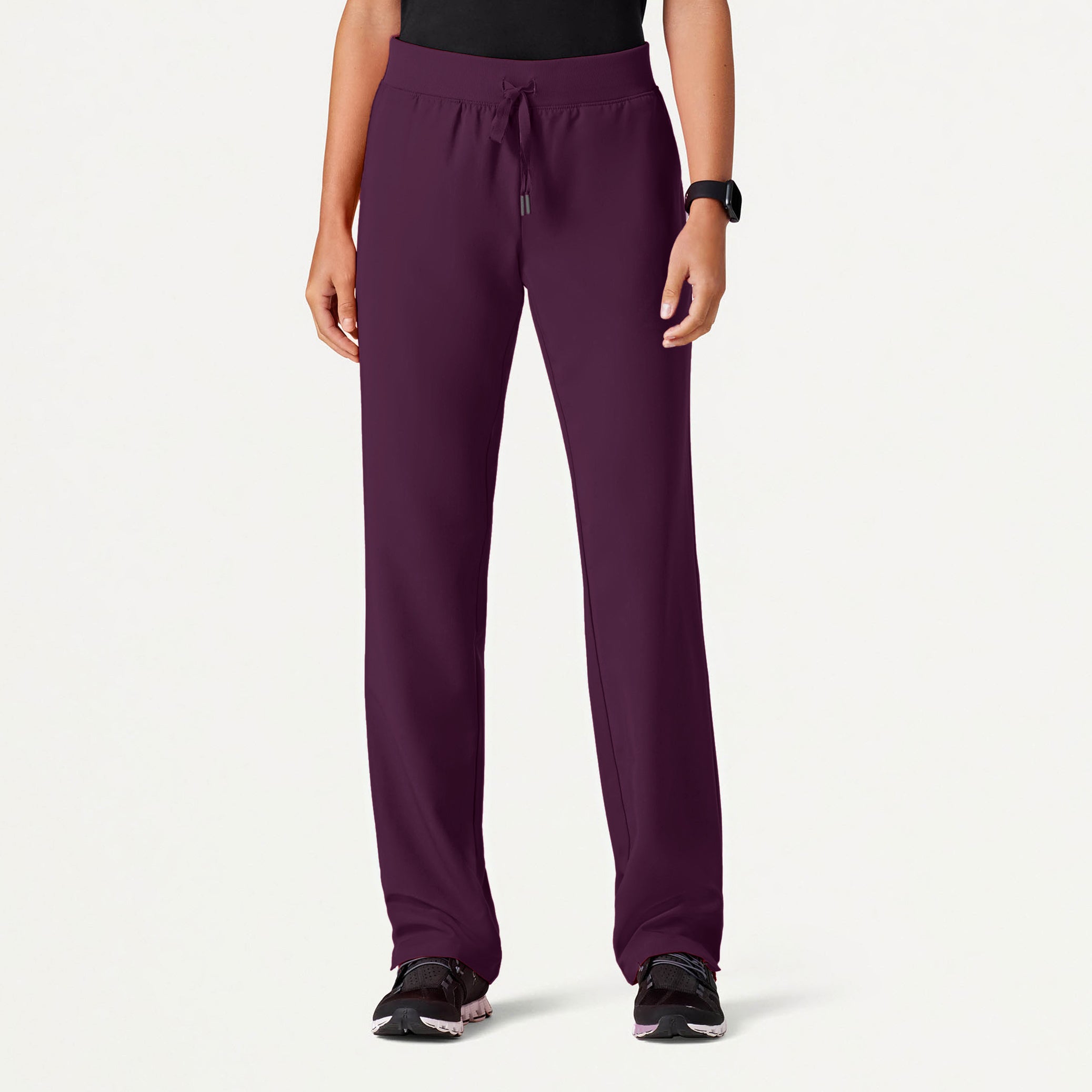Xenos Essential Knit-Waist Scrub Pant - Deep Eggplant