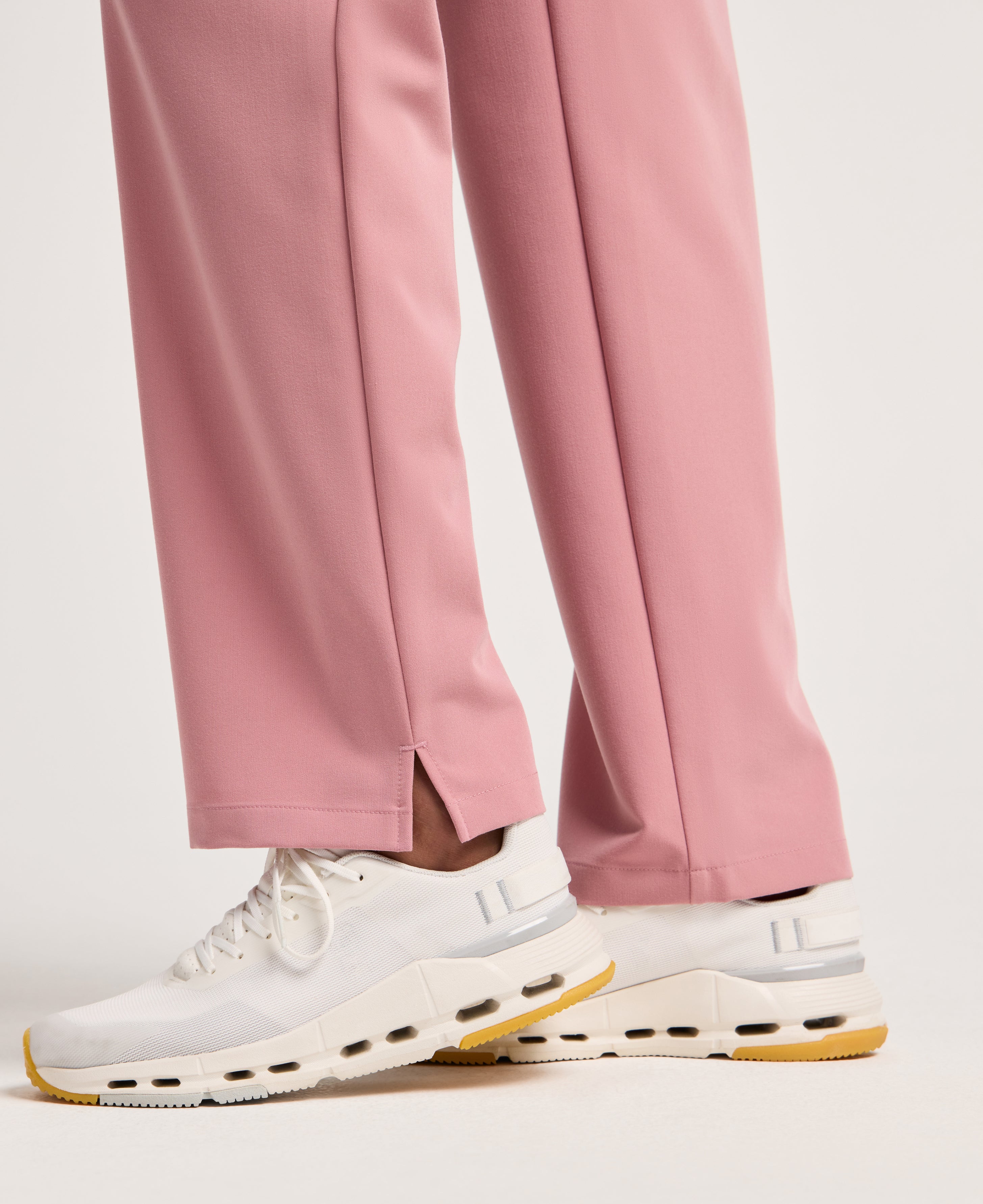 Jaanuu Xenos Knit-Waist Scrub Pant in Mauve, product photo 2 of 6