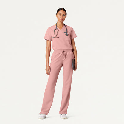 Xenos Essential Knit-Waist Scrub Pant - Mauve