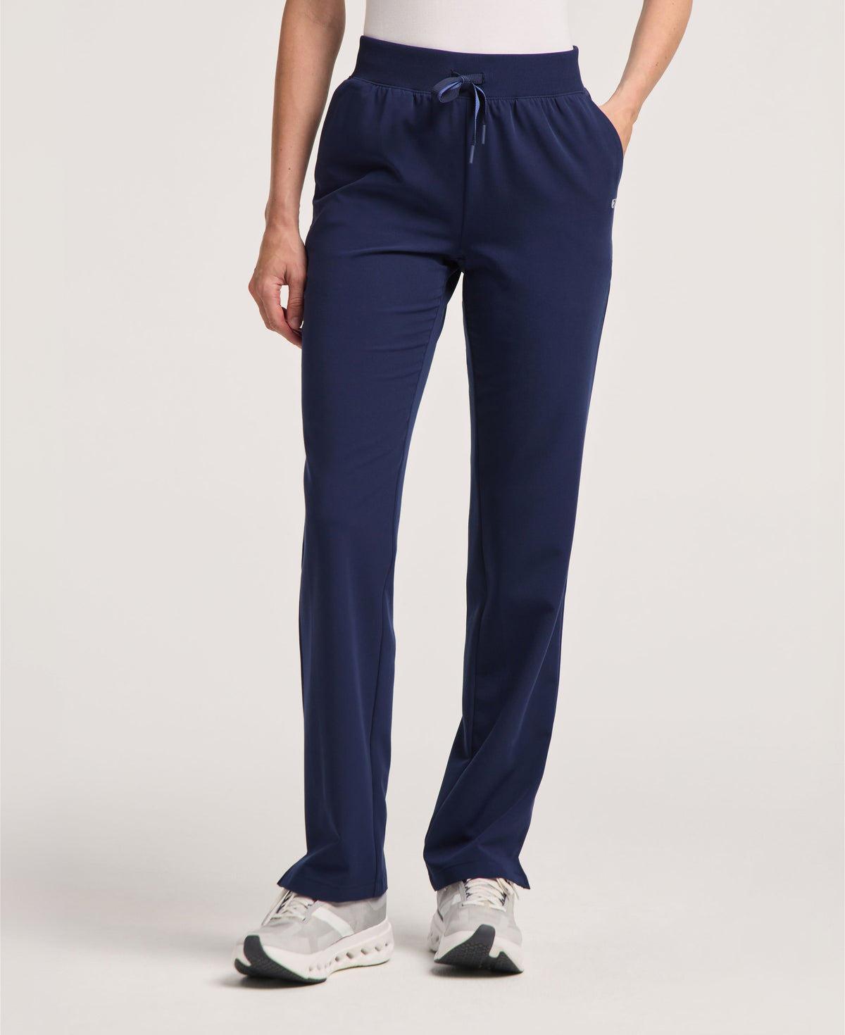 Jaanuu Xenos Knit-Waist Scrub Pant in Midnight Navy, product photo 2 of 6
