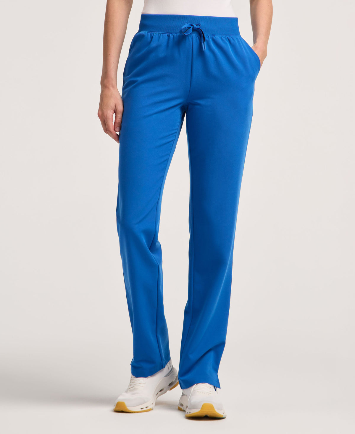 Jaanuu Xenos Knit-Waist Scrub Pant in Royal Blue, product photo 1 of 6