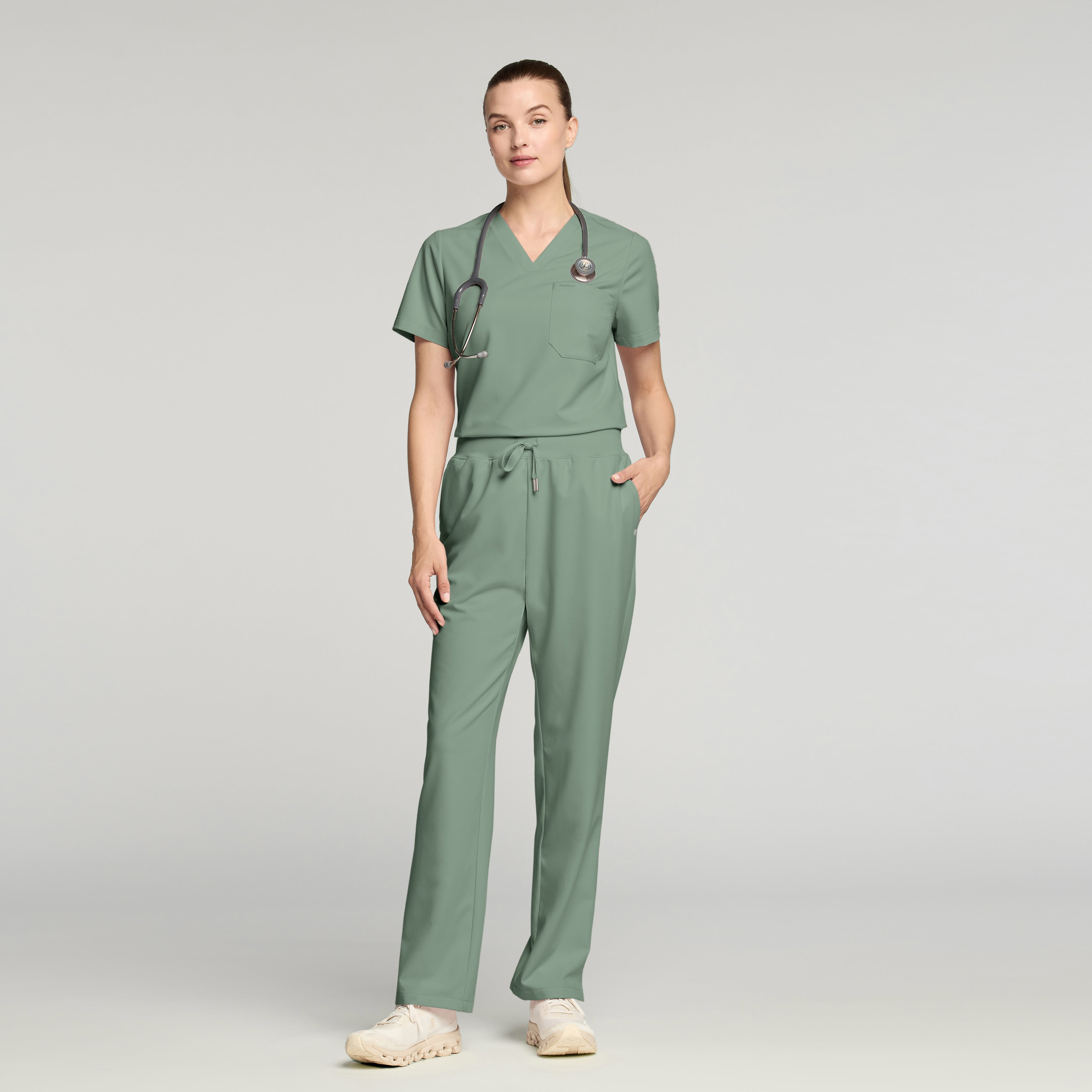 Xenos Essential Knit-Waist Scrub Pant - Sage – JAANUU
