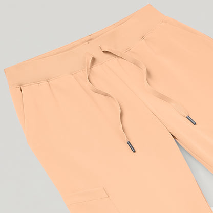 Silex Slim Knit-Waist Scrub Jogger - Apricot