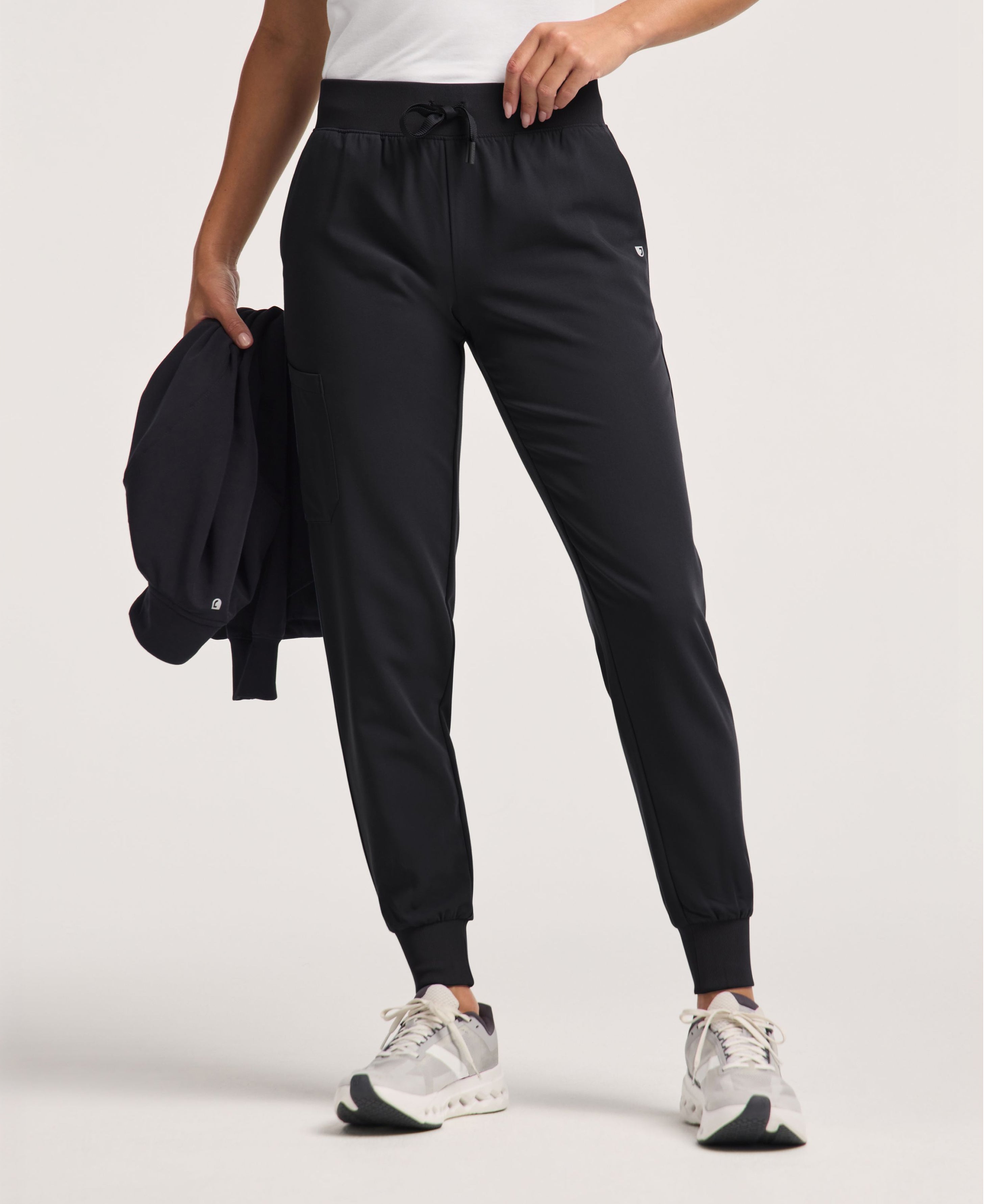 Jaanuu Silex Slim Scrub Jogger in Black, product photo 1 of 6
