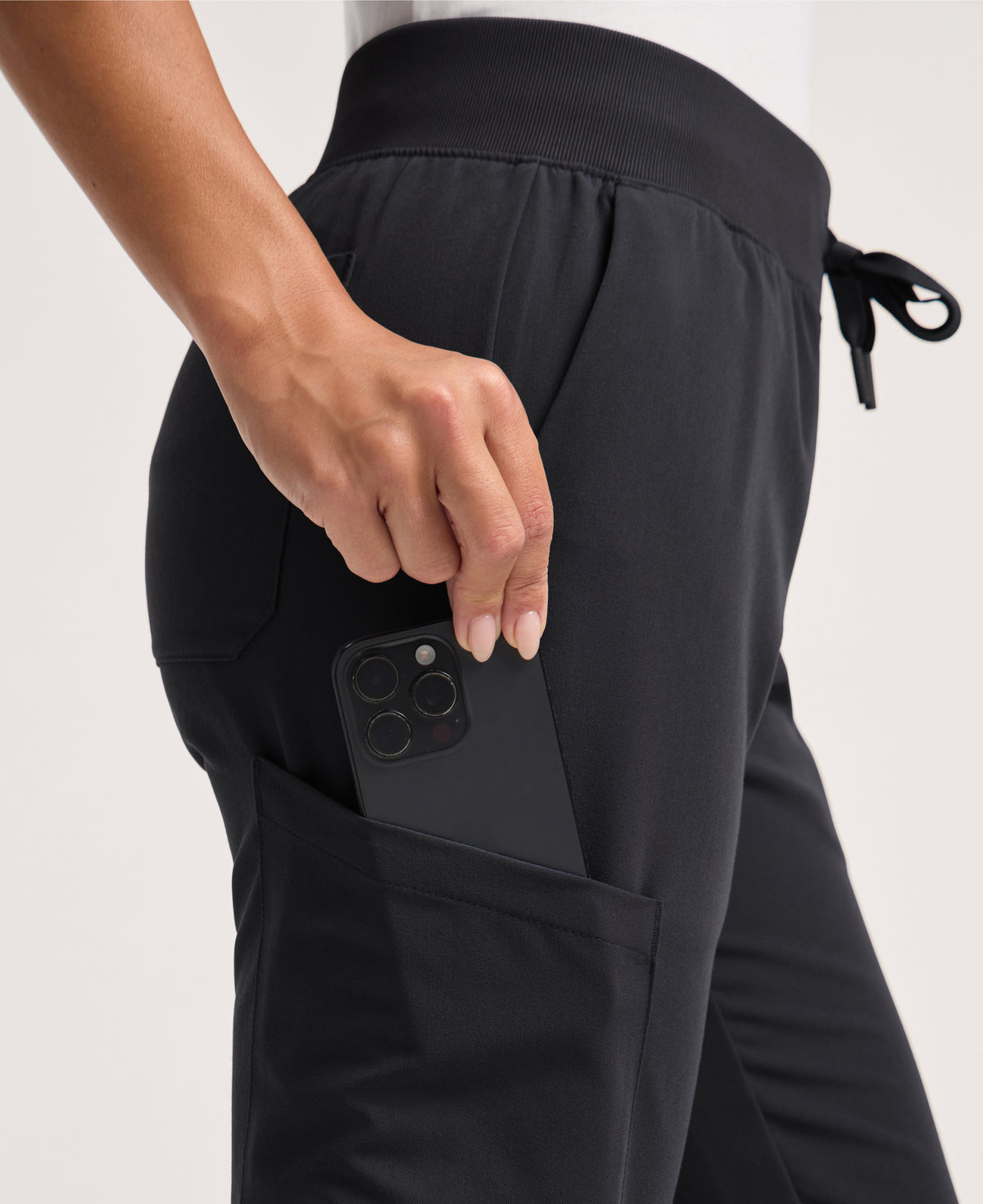 Jaanuu Silex Slim Scrub Jogger in Black, product photo 2 of 6