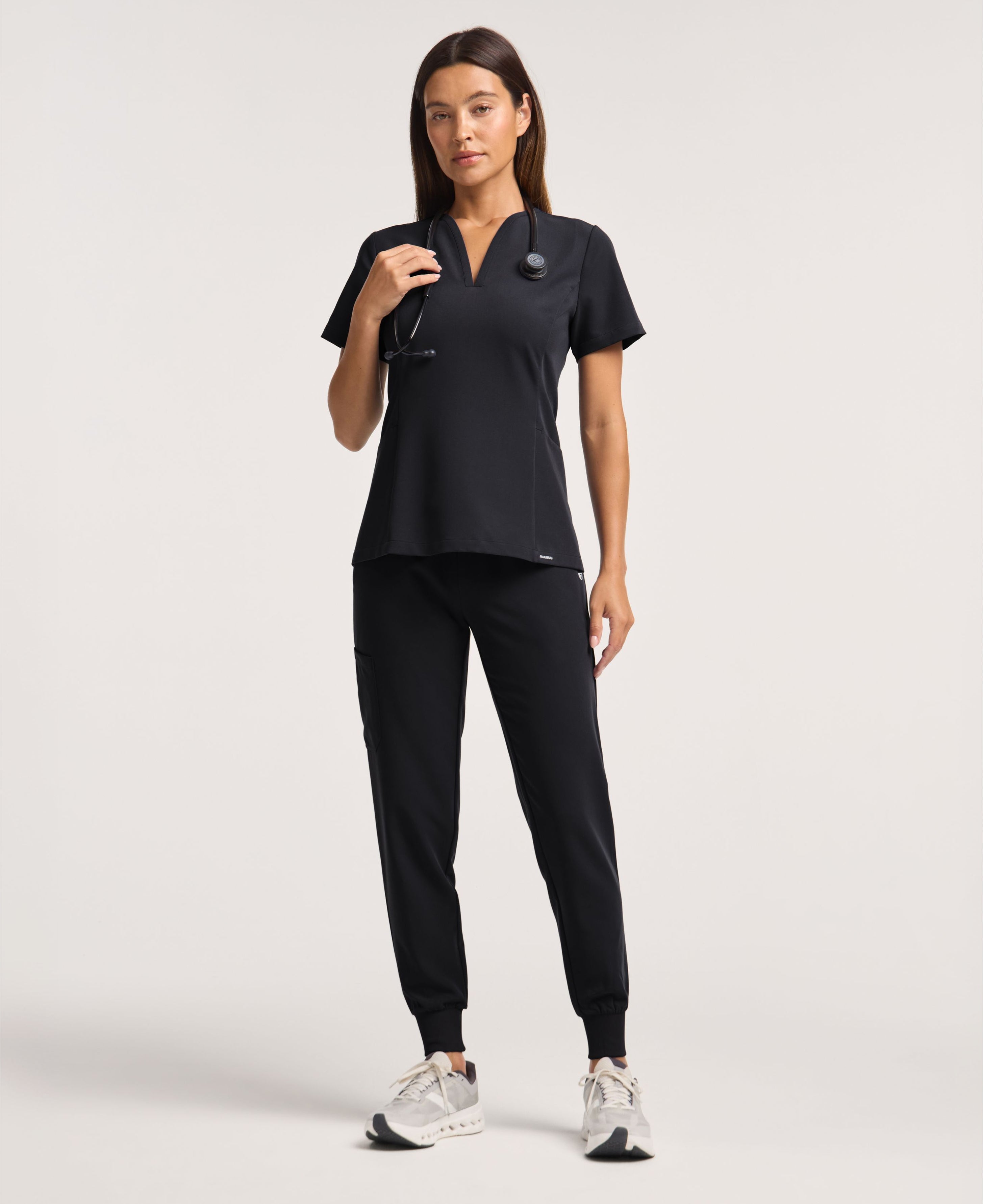 Jaanuu Silex Slim Scrub Jogger in Black, product photo 4 of 6