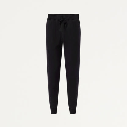 Silex Slim Knit-Waist Scrub Jogger - Black