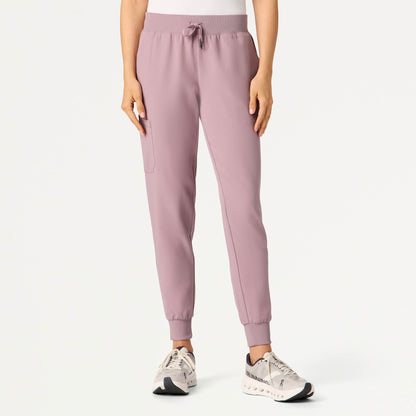 Silex Slim Knit-Waist Scrub Jogger - Blossom