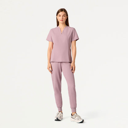 Silex Slim Knit-Waist Scrub Jogger - Blossom