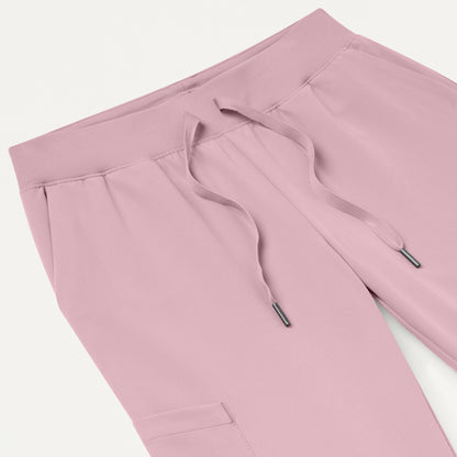 Silex Slim Knit-Waist Scrub Jogger - Blossom
