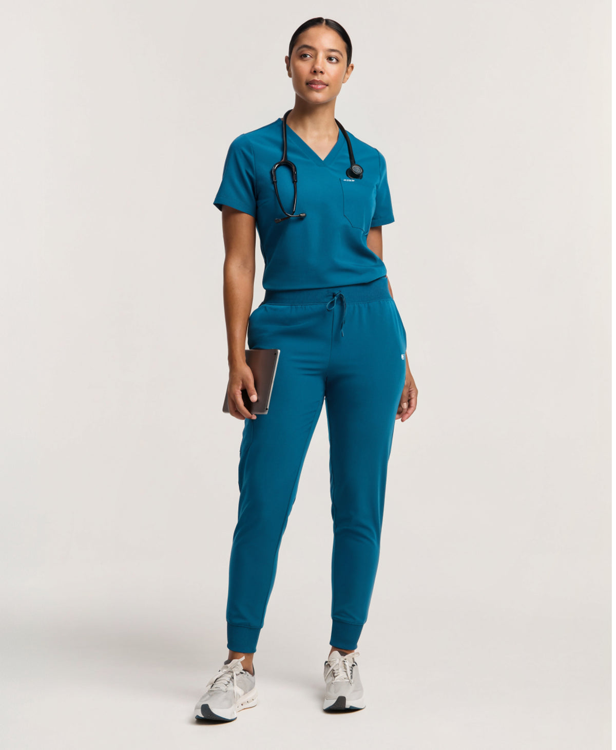 Jaanuu Silex Slim Scrub Jogger in Caribbean Blue, product photo 1 of 6