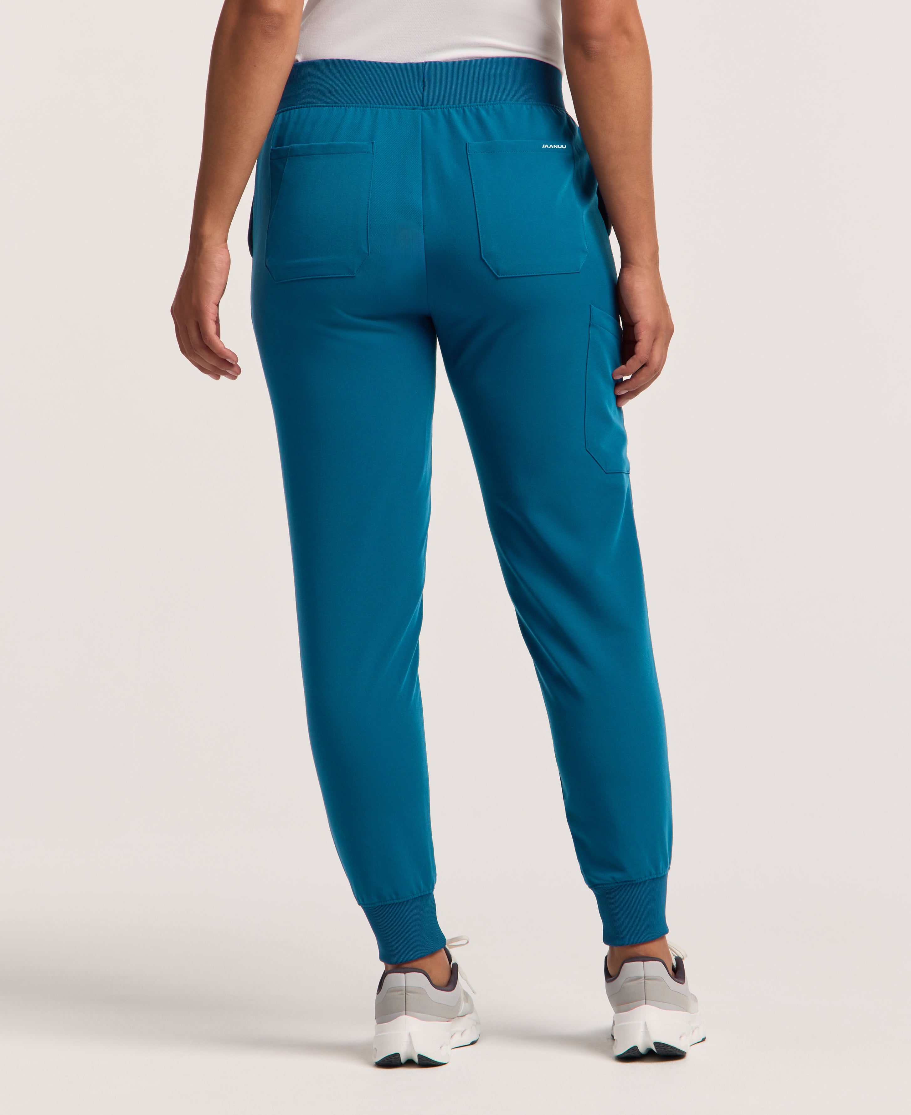 Jaanuu Silex Slim Scrub Jogger in Caribbean Blue, product photo 3 of 6