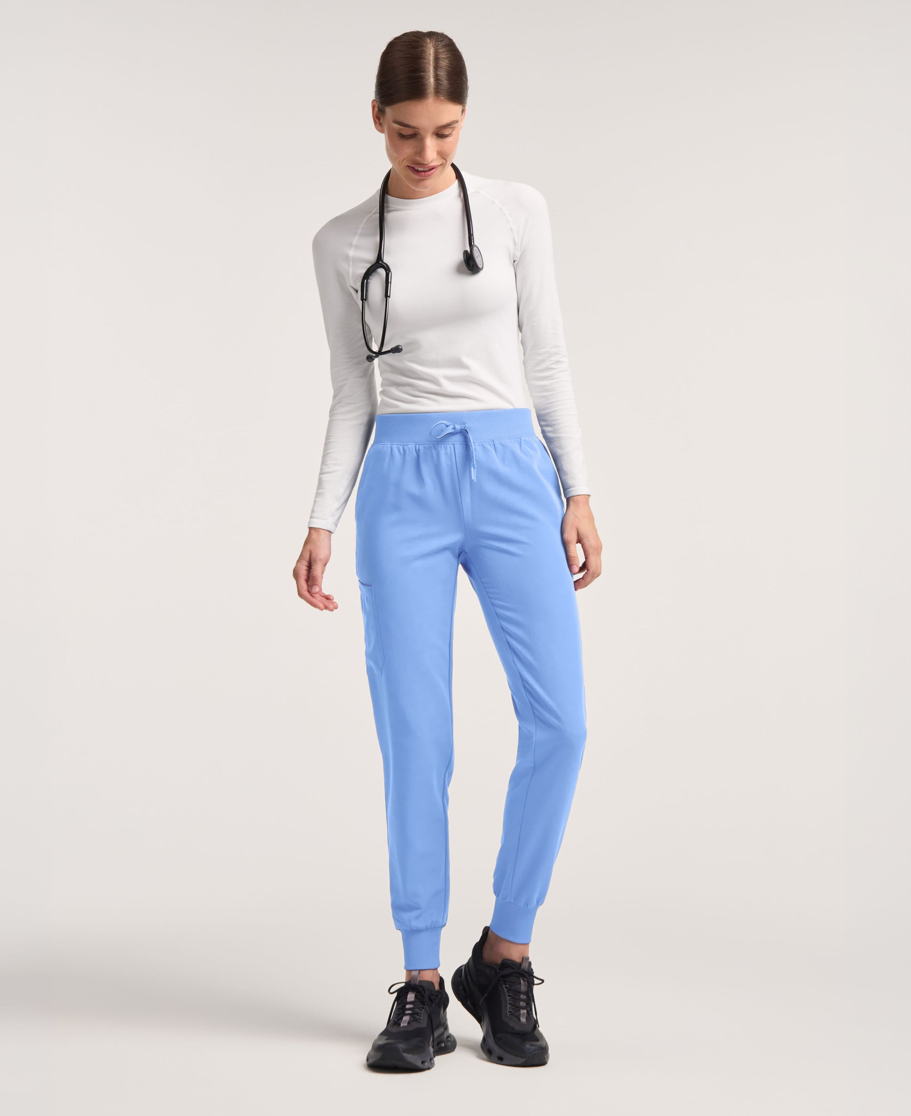 Jaanuu Silex Slim Scrub Jogger in Ceil Blue, product photo 6 of 6