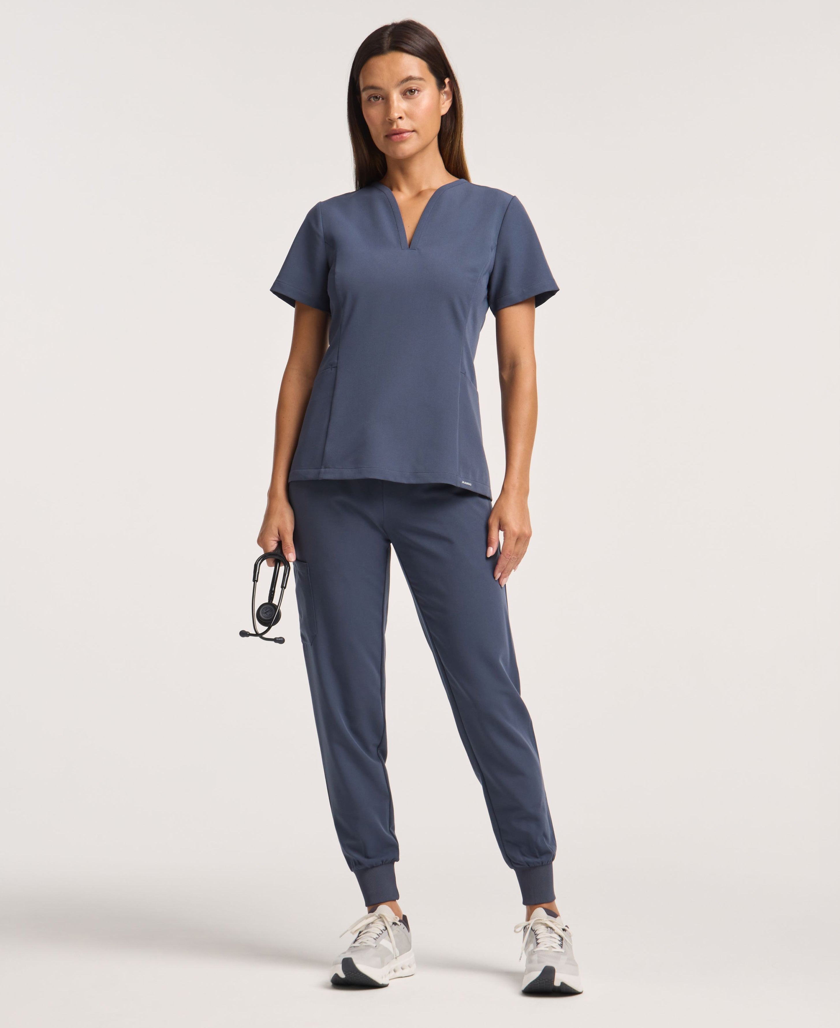 Jaanuu Silex Slim Scrub Jogger in Carbon Gray, product photo 2 of 6