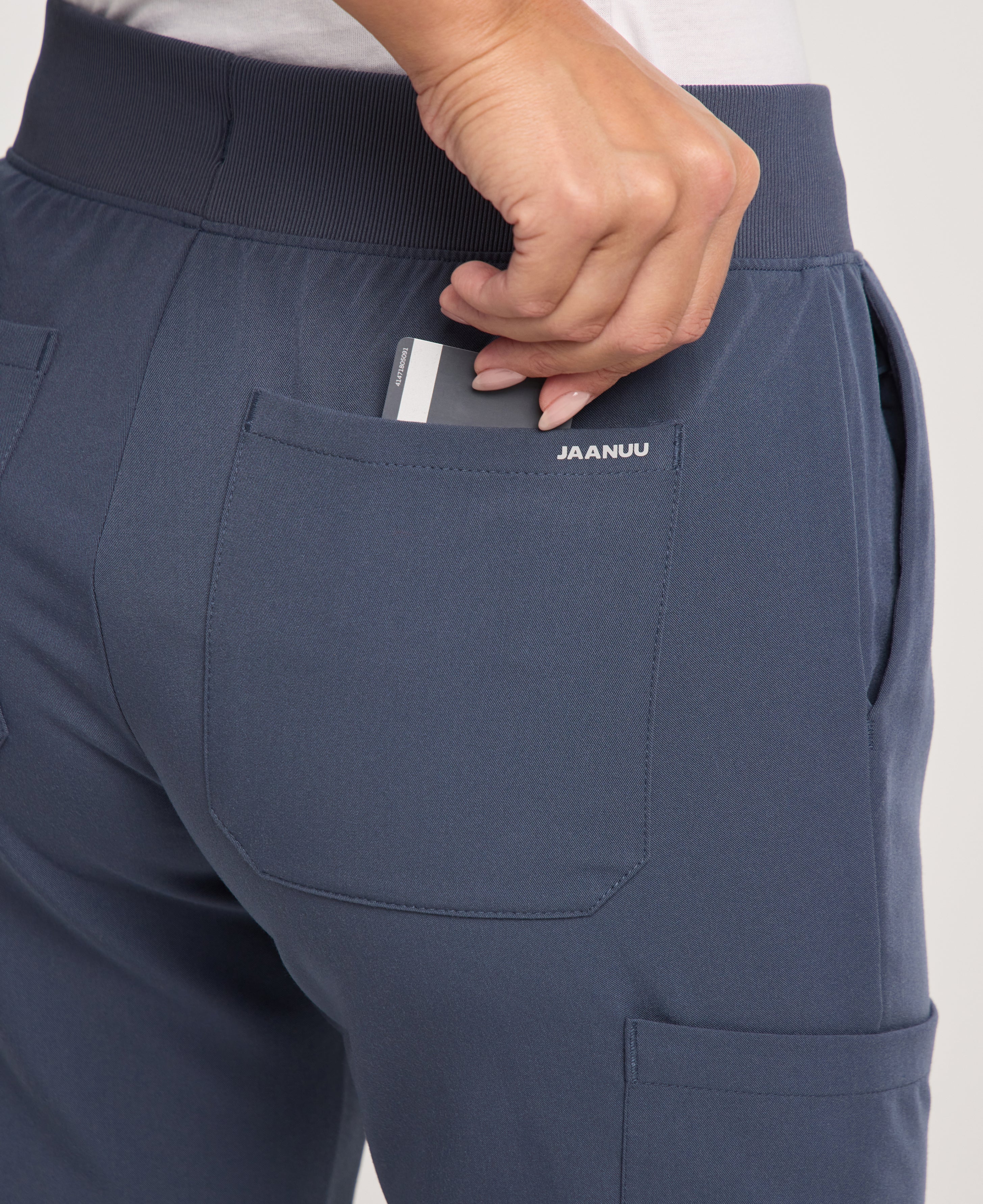 Jaanuu Silex Slim Scrub Jogger in Carbon Gray, product photo 4 of 6