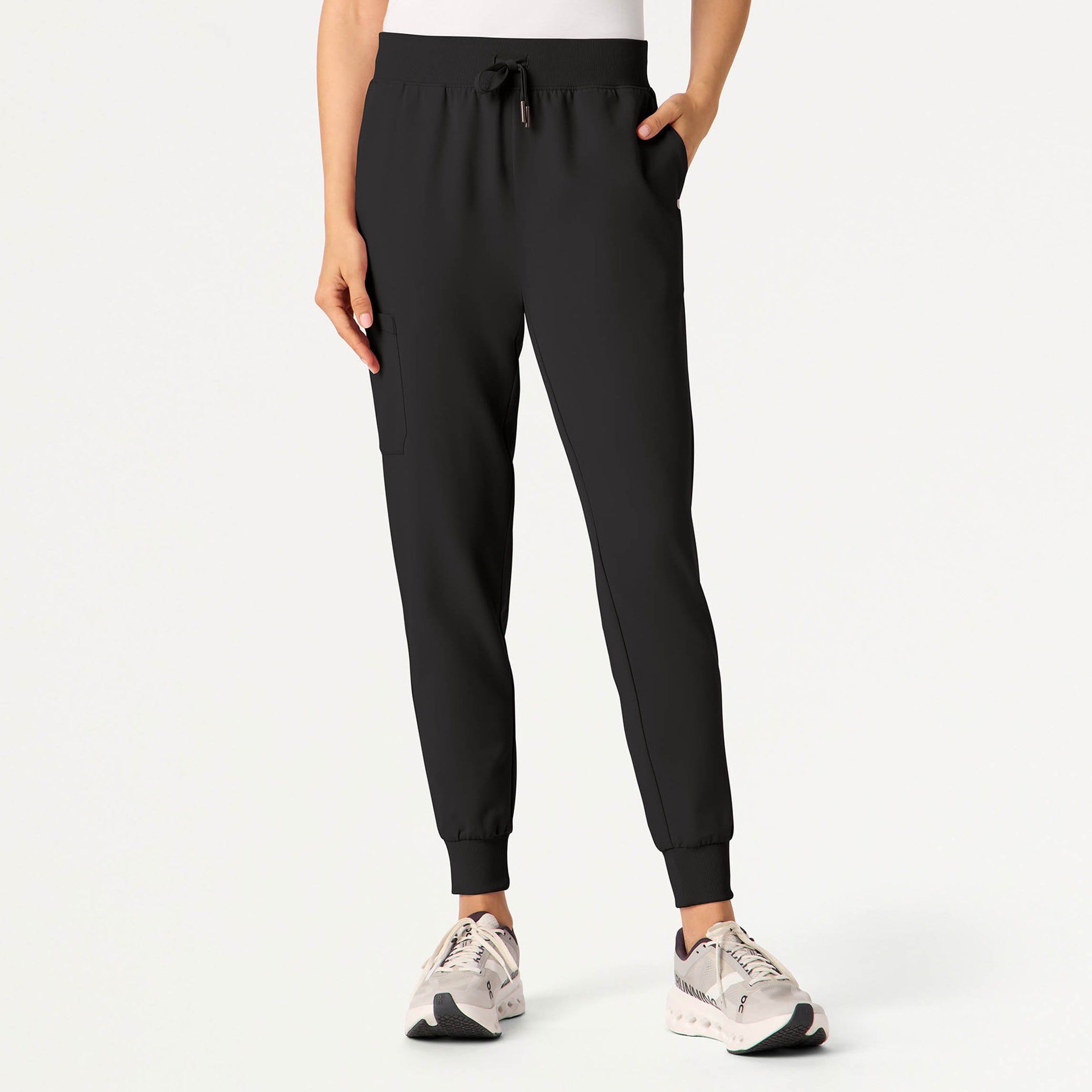 Silex Slim Knit-Waist Scrub Jogger - Charcoal