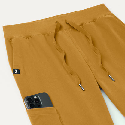Silex Slim Knit-Waist Scrub Jogger - Cider
