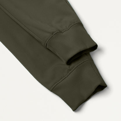 Silex Slim Knit-Waist Scrub Jogger - Deep Olive