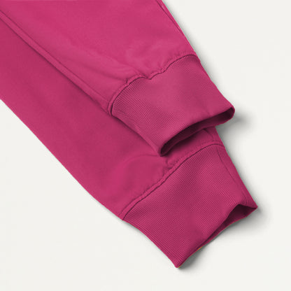 Silex Slim Knit-Waist Scrub Jogger - Wild Berry