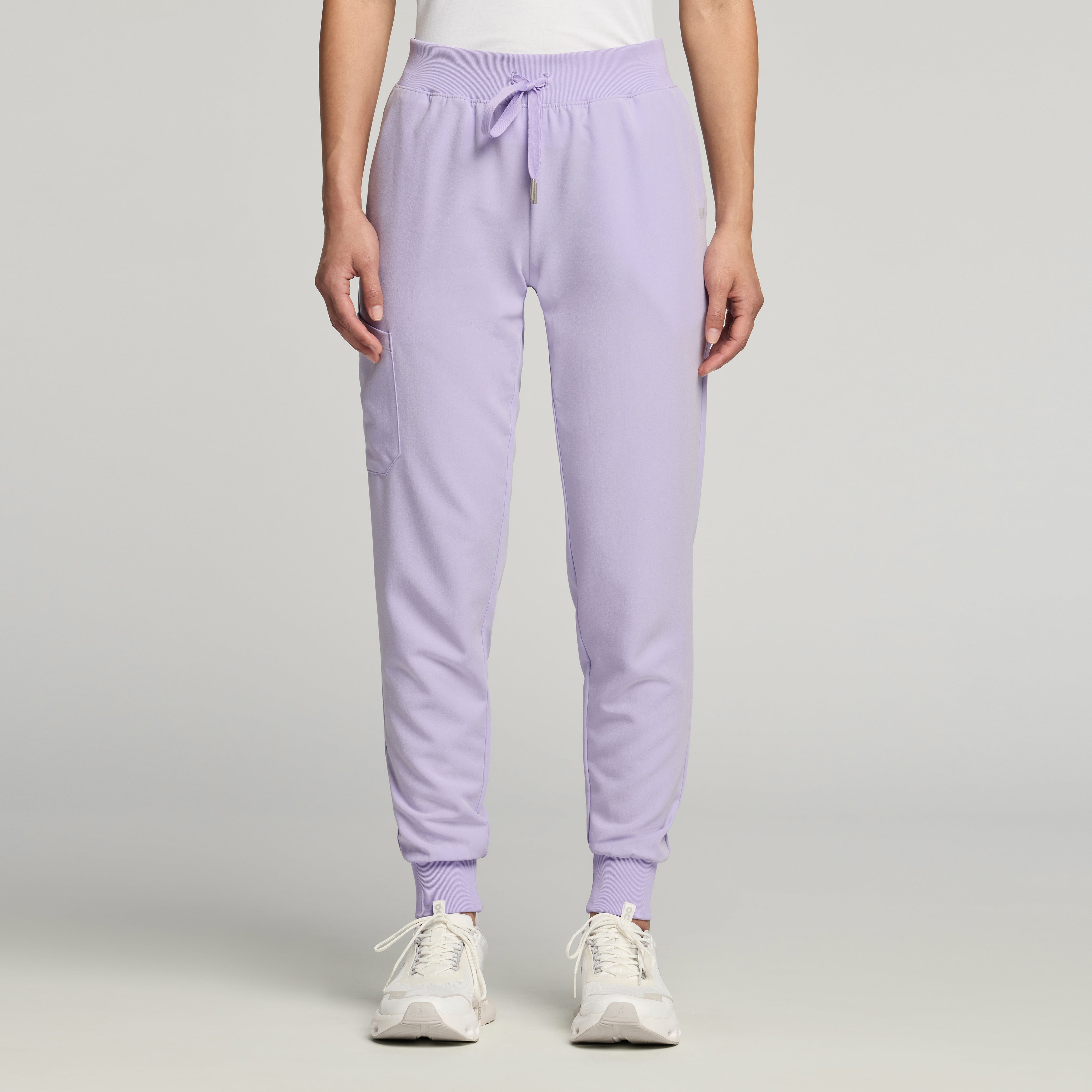 Silex Slim Knit-Waist Scrub Jogger - Lavender