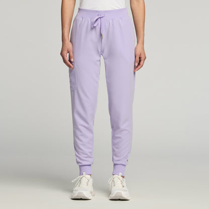 Silex Slim Knit-Waist Scrub Jogger - Lavender