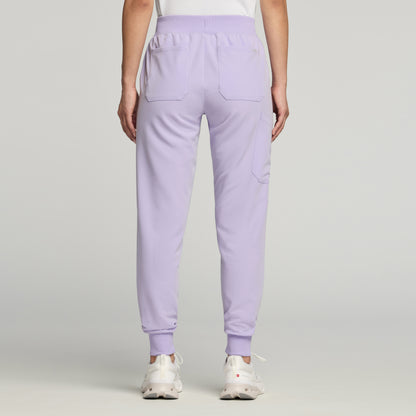 Silex Slim Knit-Waist Scrub Jogger - Lavender