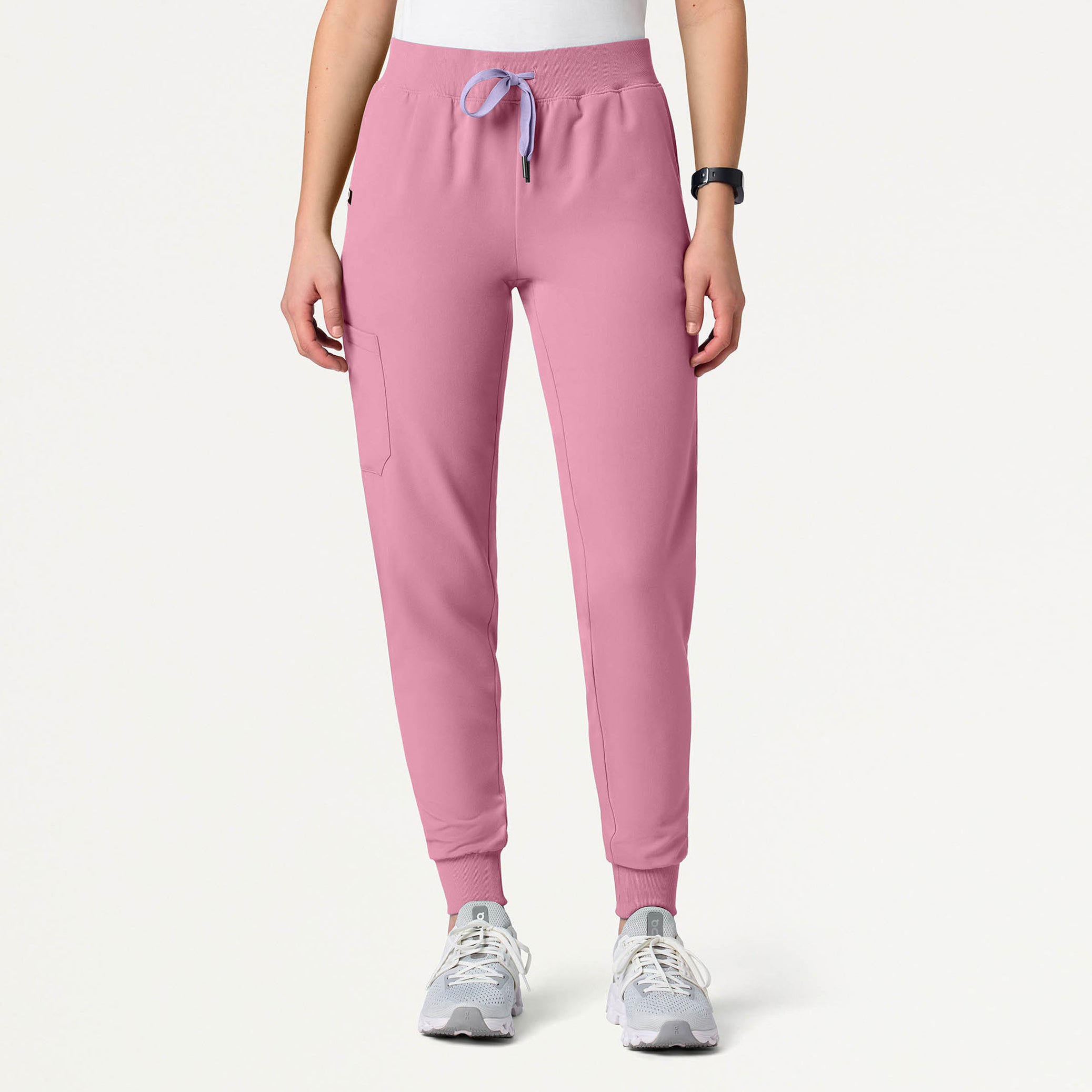 Silex Slim Knit-Waist Scrub Jogger - Orchid