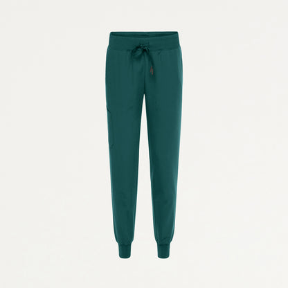 Silex Slim Knit-Waist Scrub Jogger - Midnight Green