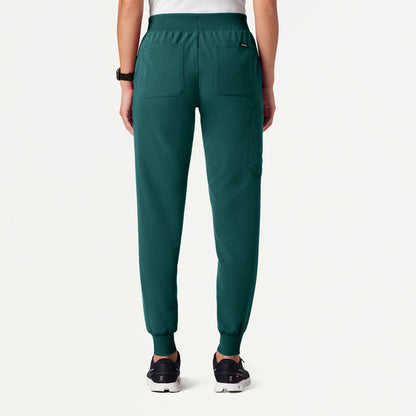 Silex Slim Knit-Waist Scrub Jogger - Midnight Green
