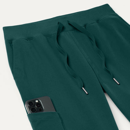 Silex Slim Scrub Jogger - Midnight Green