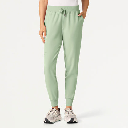 Silex Slim Knit-Waist Scrub Jogger - Mint