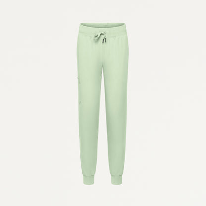 Silex Slim Knit-Waist Scrub Jogger - Mint