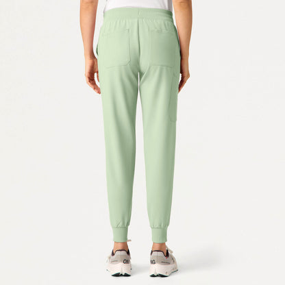 Silex Slim Knit-Waist Scrub Jogger - Mint