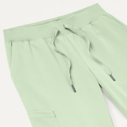 Silex Slim Knit-Waist Scrub Jogger - Mint
